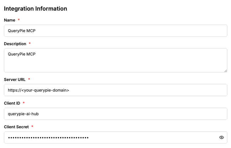 QueryPie OAuth setting