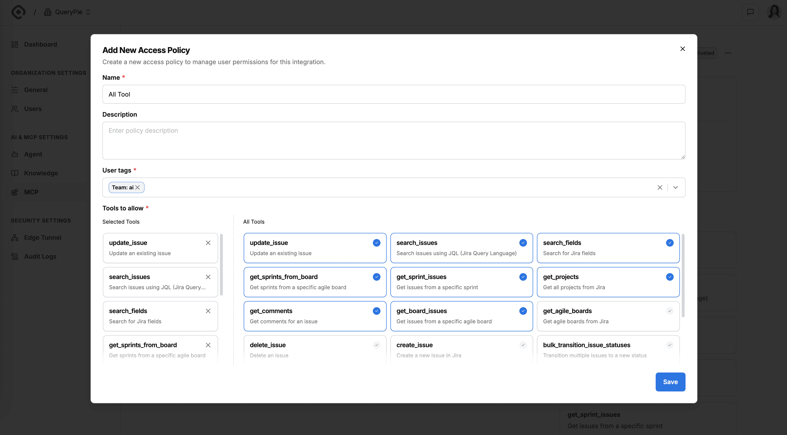 Adding New Access Policy
