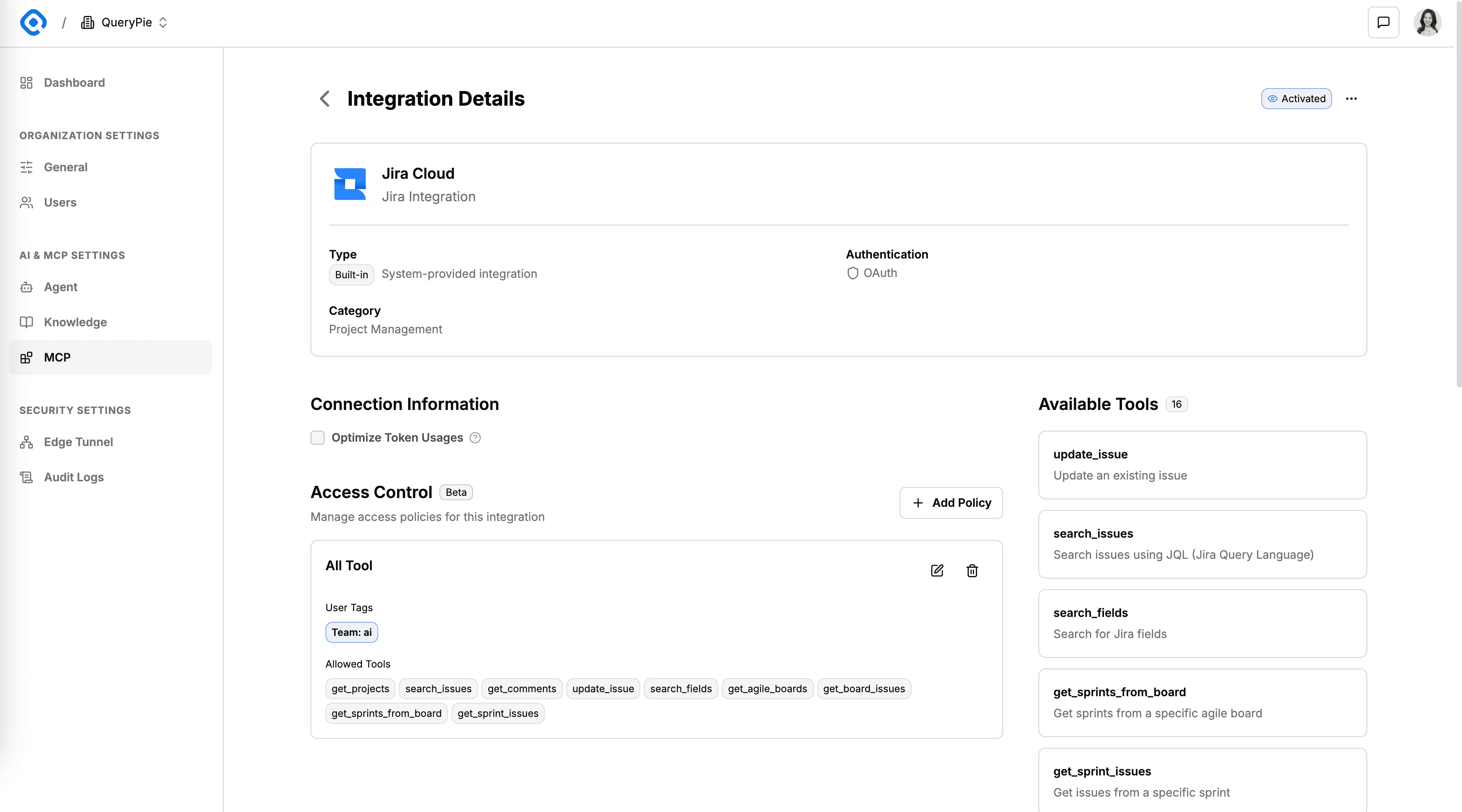 Confirming Added Access Policy