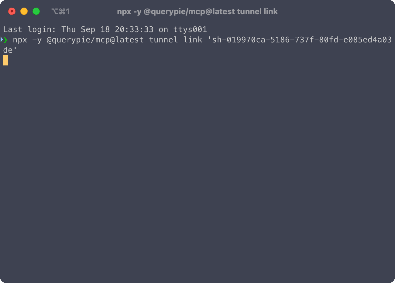 Tunnel Connection Command